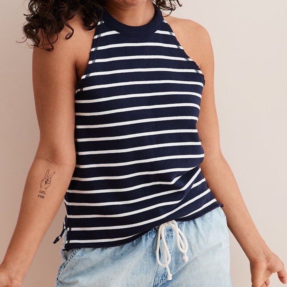 Striped Aerie Fleece Tank